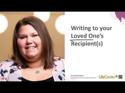 Writing to your Loved One&#039;s Recipient(s)